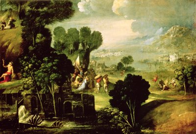 Paesaggio con santi, 1520-30 da Dosso Dossi